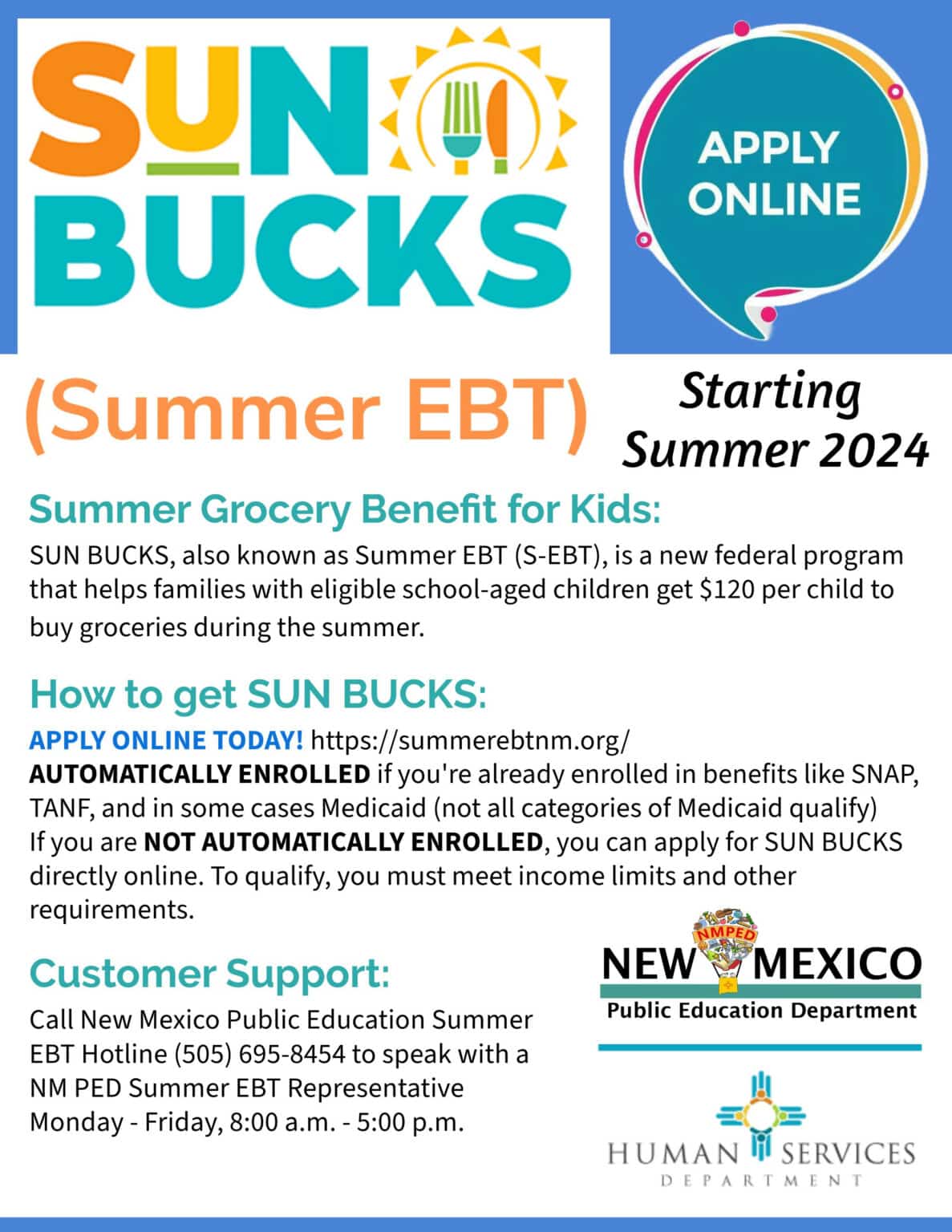 Sun Bucks Summer EBT Shiprock Associated Schools, Inc.